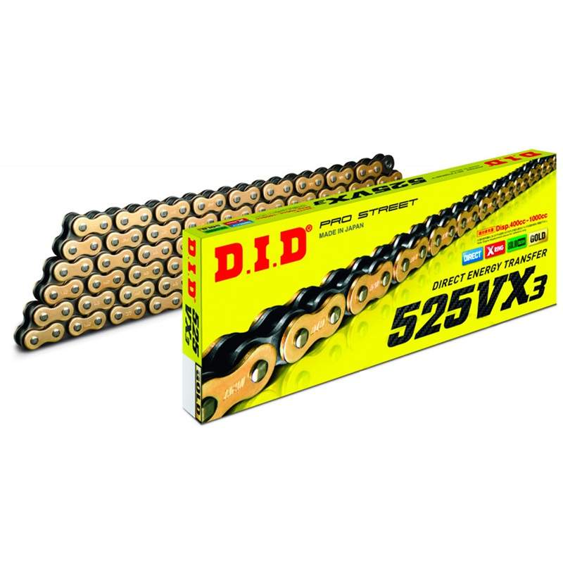 VX3 X-Ring Chain, Gold/Steel Rivet