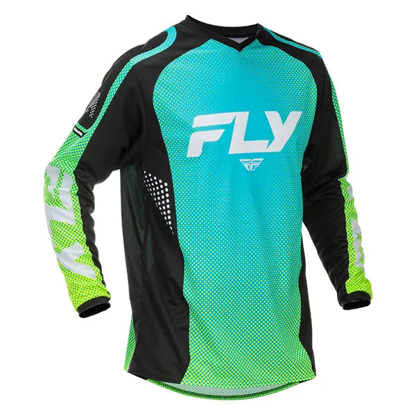 F-16 Jersey- Aqua/Black/White