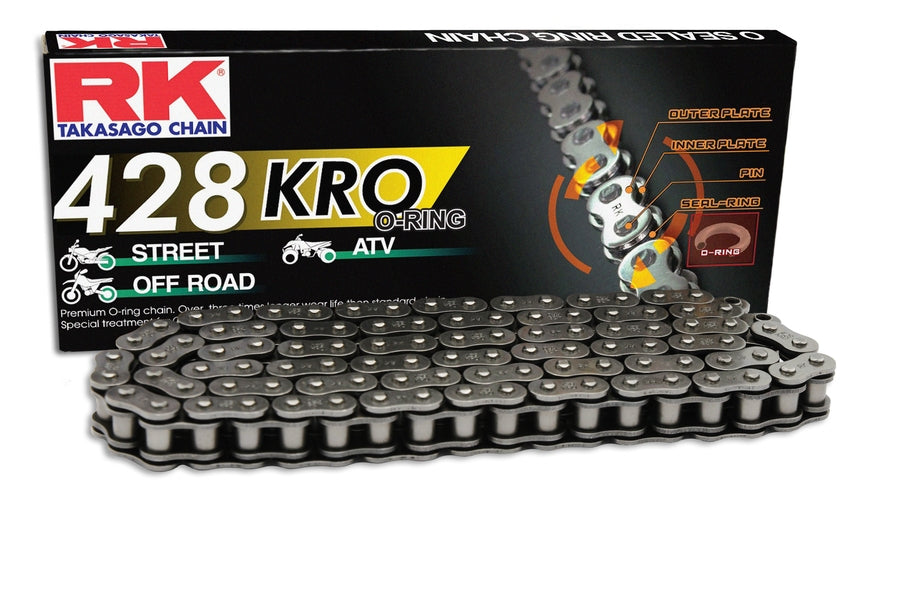 DID 428D CHAIN (Black & Black) - Length: 132 links with clip joint (RJ