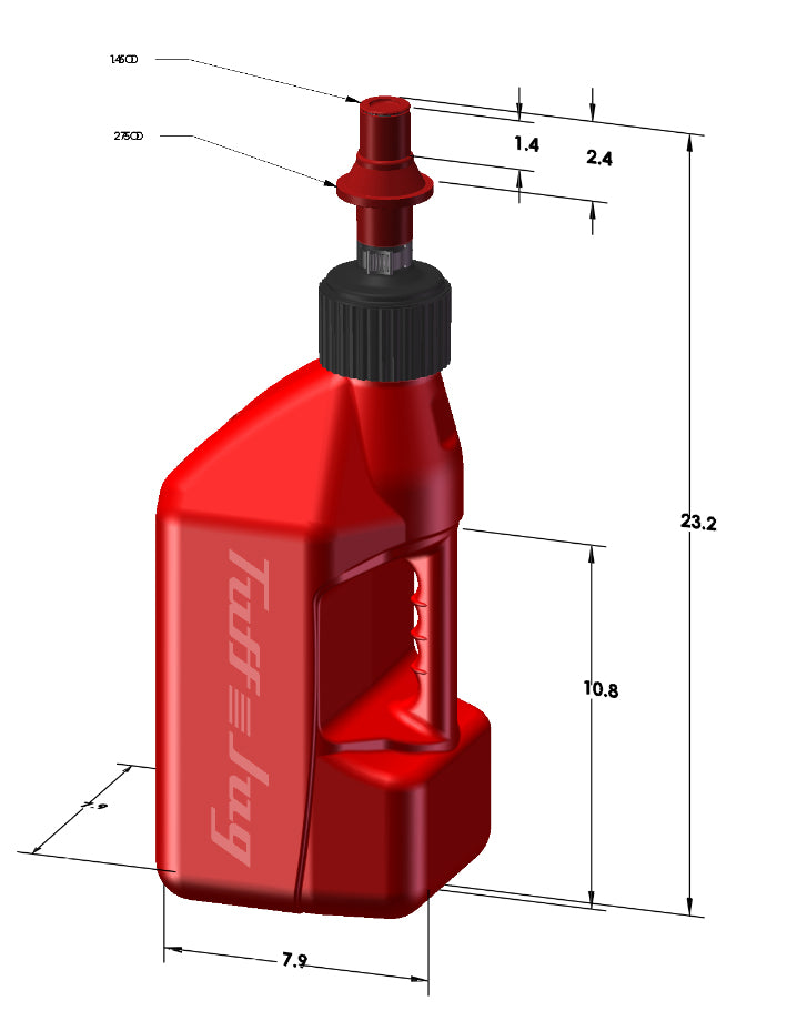Tuff Jug 10L Fast Fuel - Orange - EMD Online
