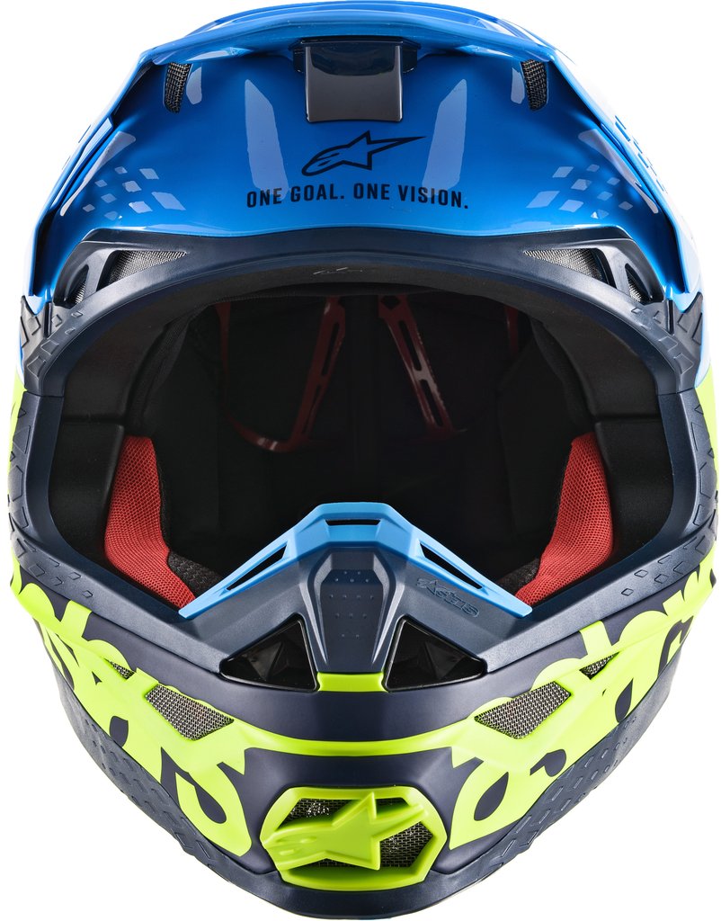Alpinestars Supertech M8 Radium - Aqua/Fluo Yellow/ Navy Glossy - EMD Online