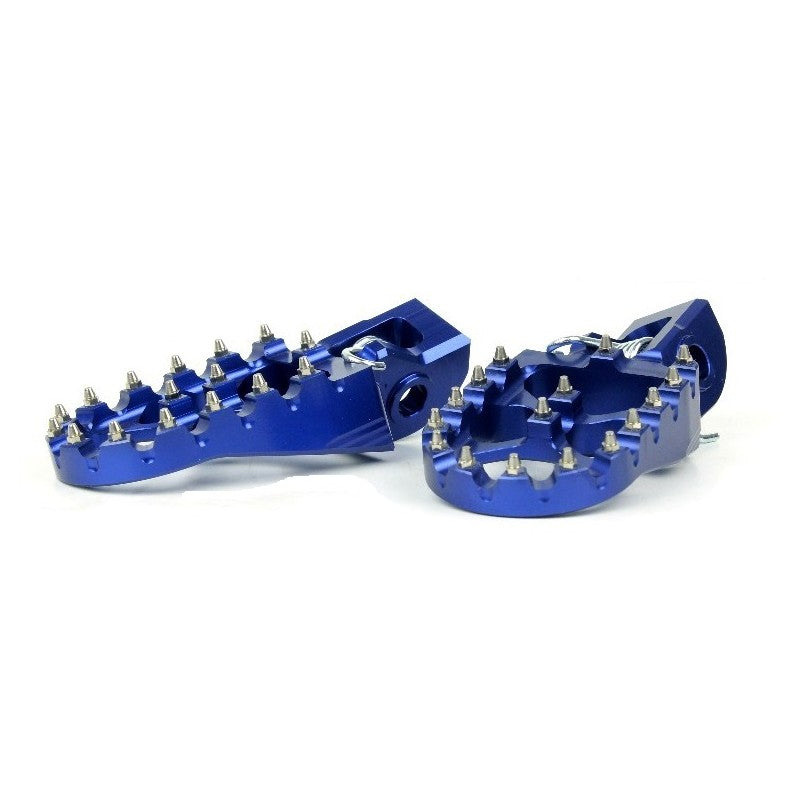 MSD Yamaha Wide Alloy Foot Pegs - Blue - EMD Online