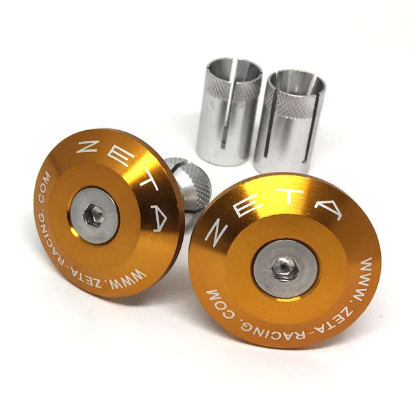 Zeta 29mm Handlebar Bar End Plugs - Gold - EMD Online