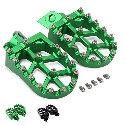 Racecraft Kawasaki Billet Race Foot Pegs - Green - EMD Online