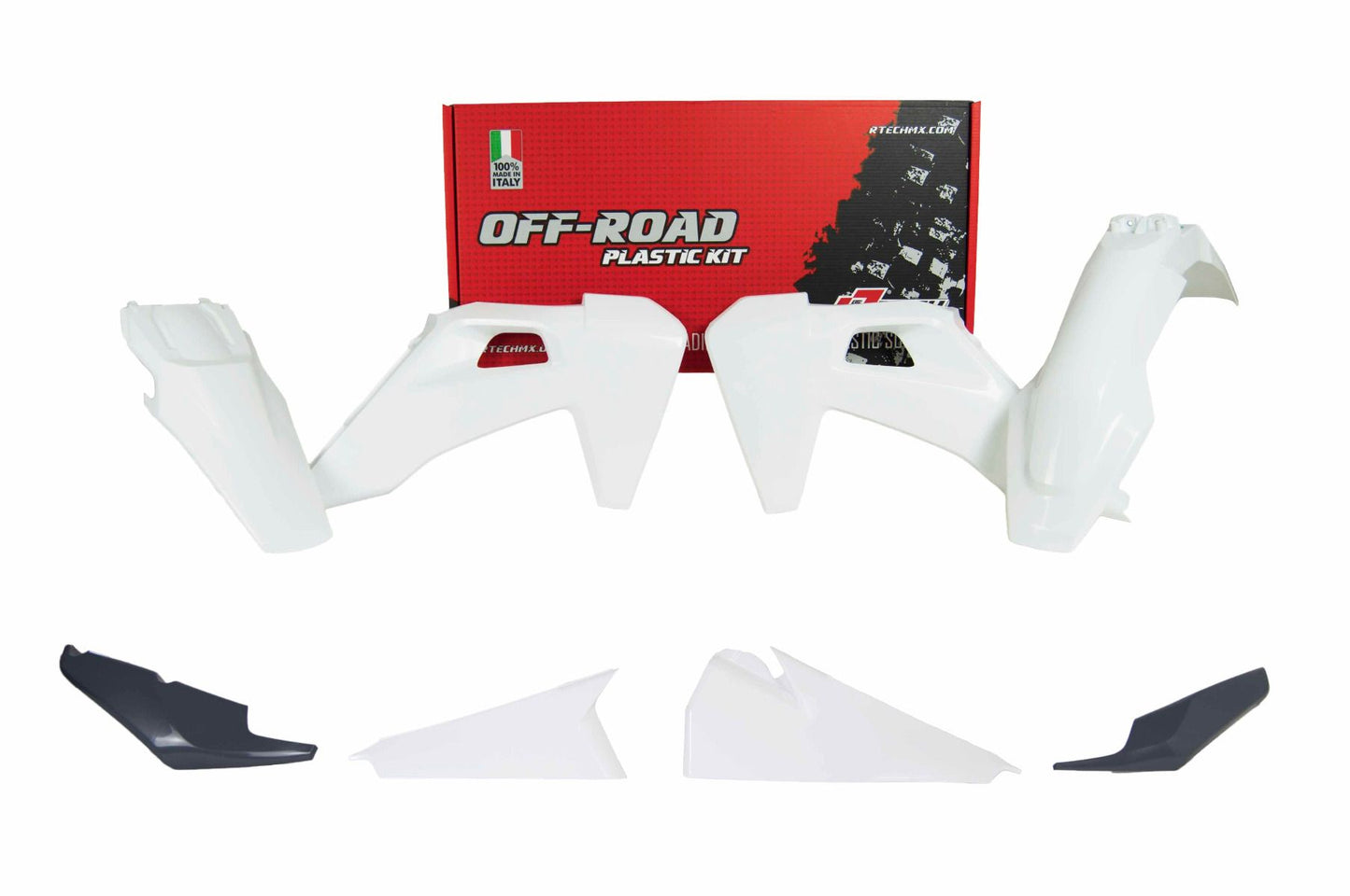 Racetech Husqvarna 5 Piece Plastic Kit - White - EMD Online