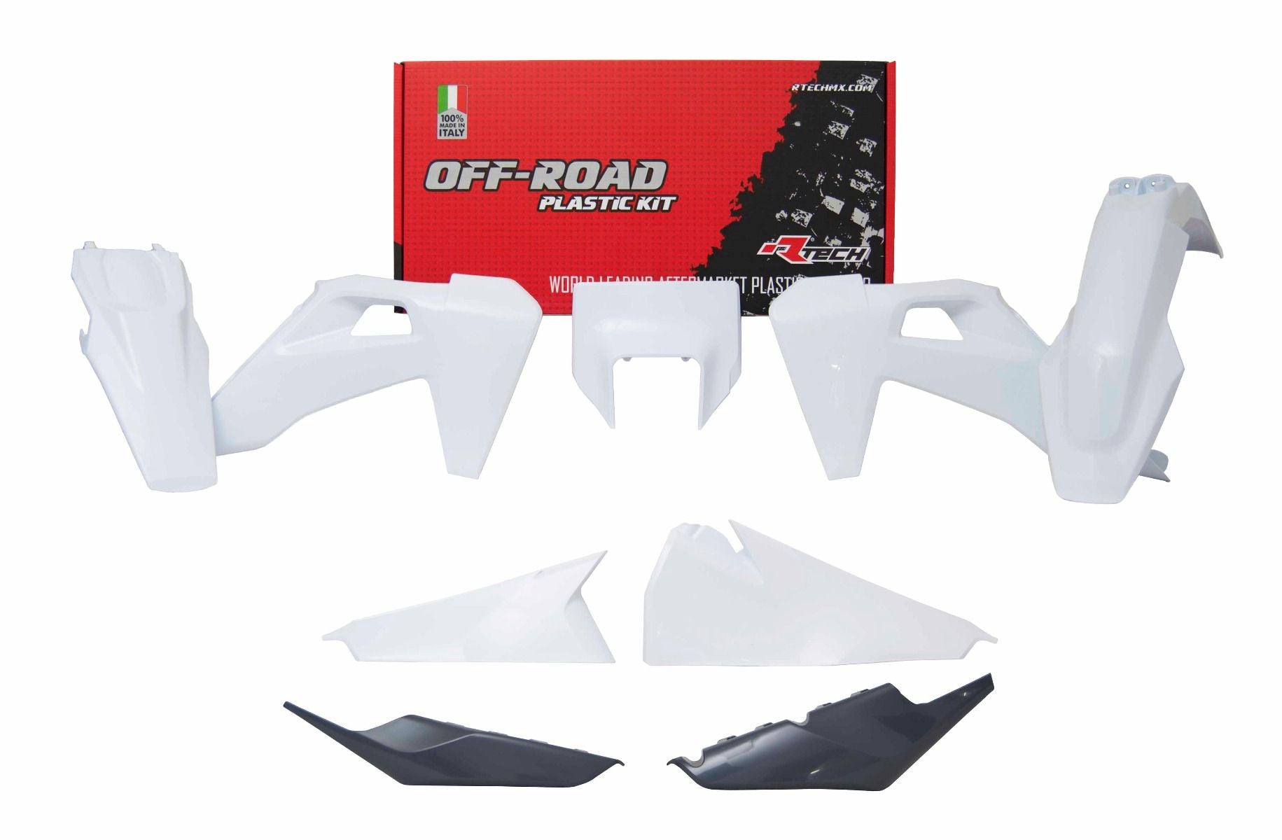 Racetech Husqvarna 6 Piece Plastic Kit - White - EMD Online