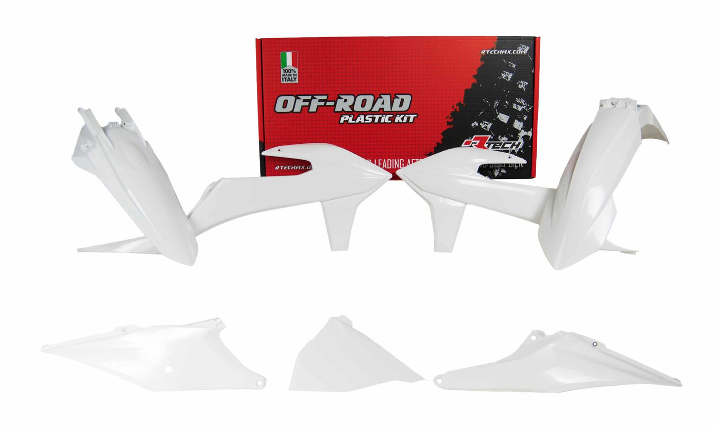 Racetech KTM 5 Piece Plastic Kit - White - EMD Online
