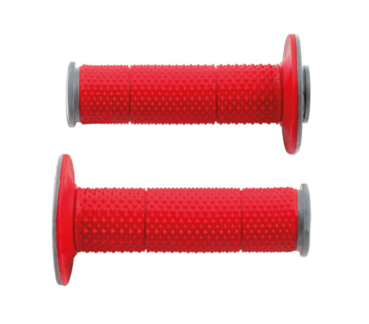 Racetech Universal Full Diamond Dual Compound Extrasoft Grips - Grey/Red - EMD Online
