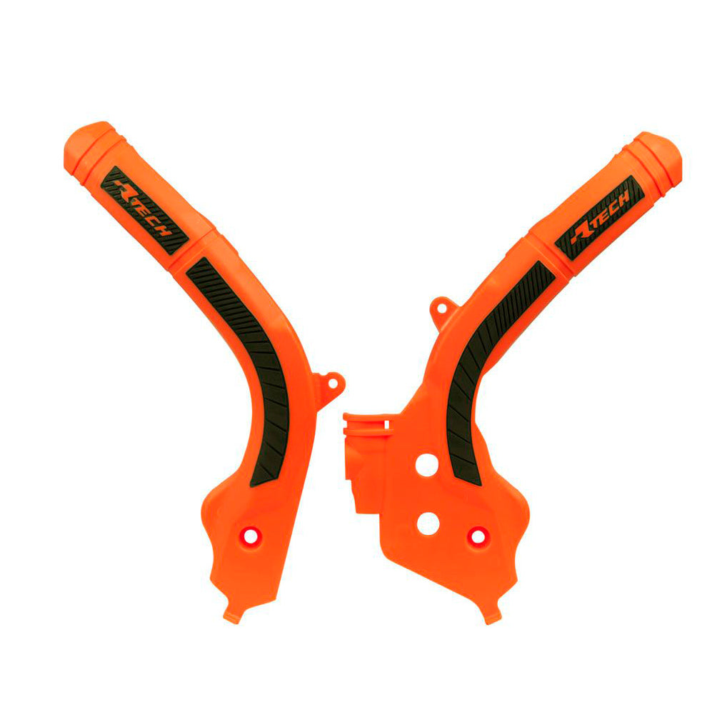 Racetech KTM Frame Protectors - Black/Orange - EMD Online