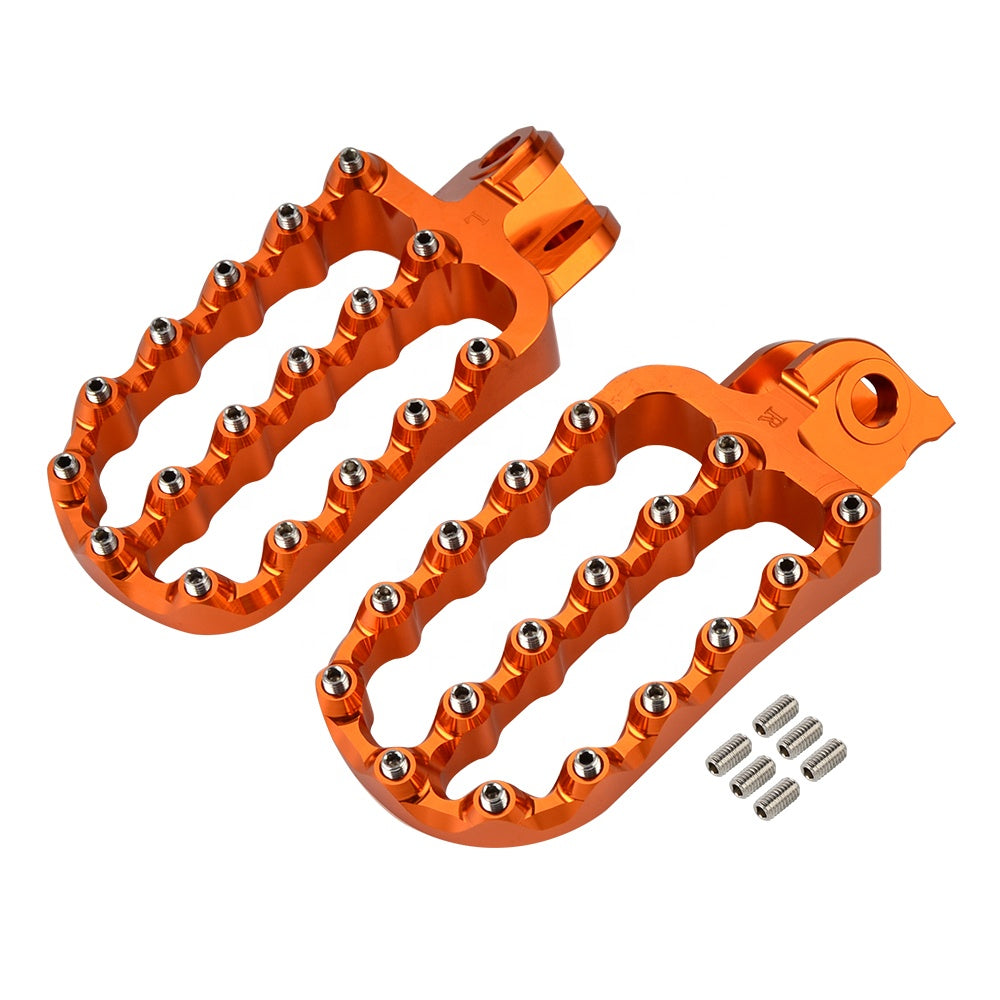 Racecraft KTM Adventure Aluminum Foot Pegs - Orange - EMD Online