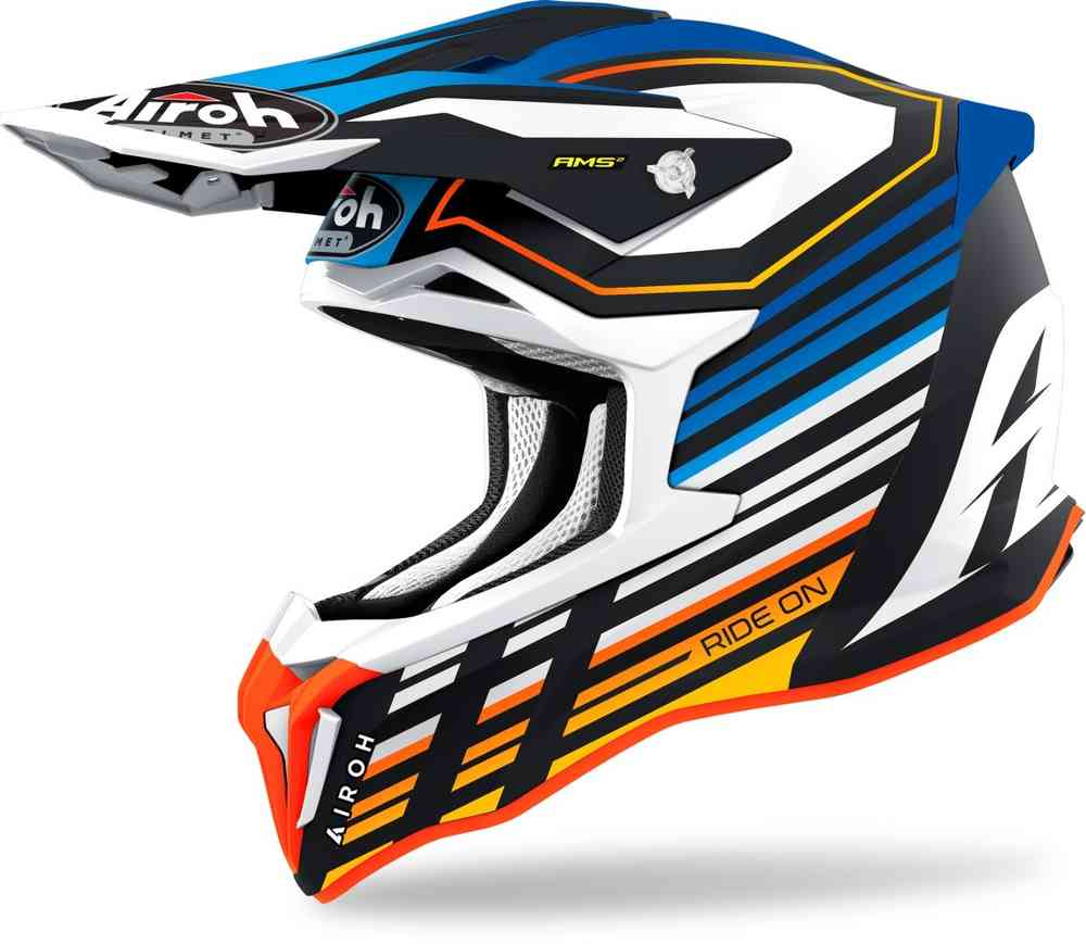 Airoh Strycker Shaded Carbon - Matte Blue - EMD Online