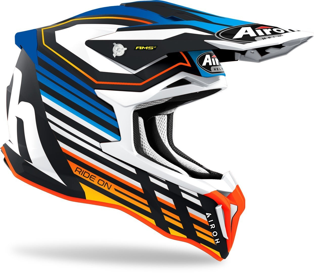 Airoh Strycker Shaded Carbon - Matte Blue - EMD Online