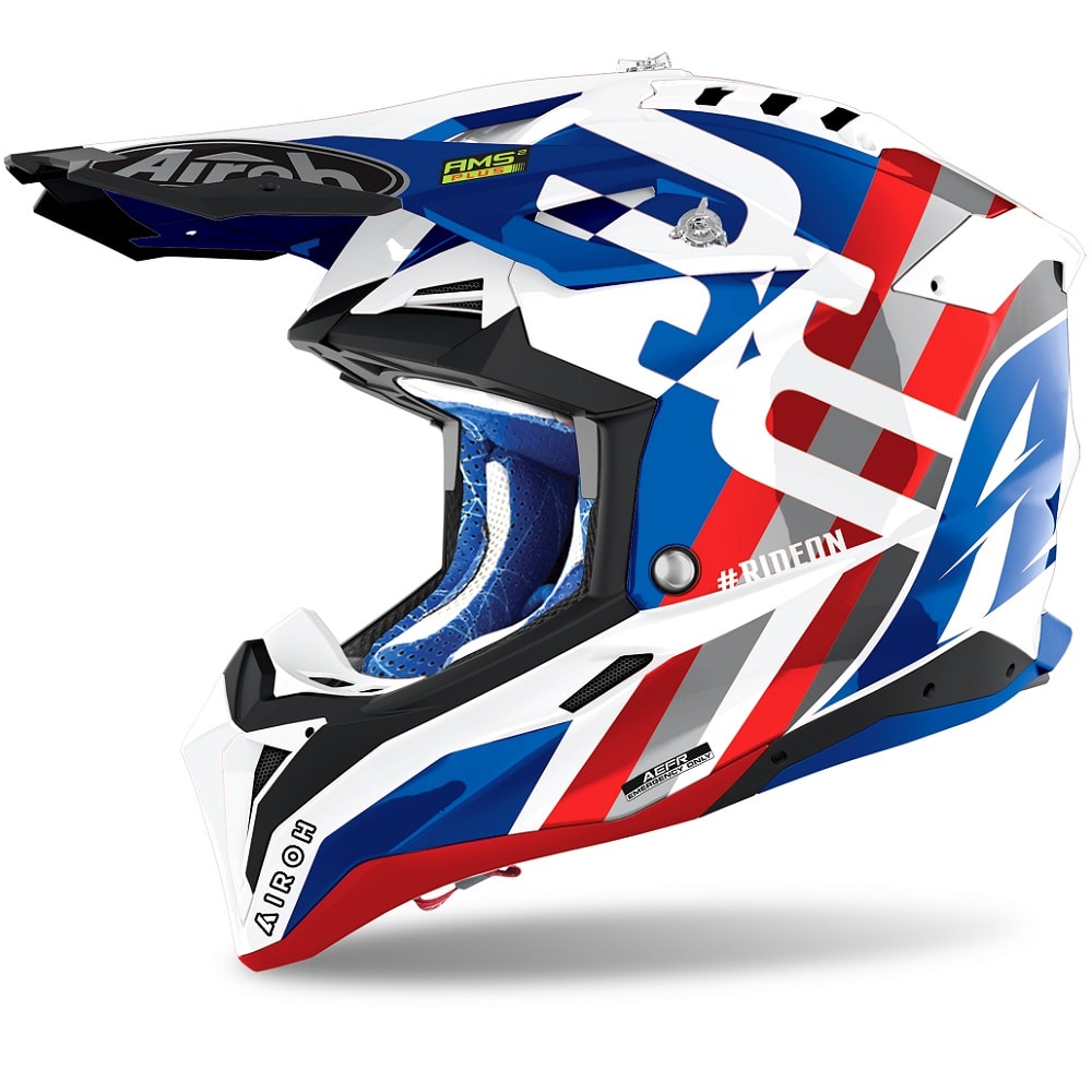 Airoh Aviator 3 Rainbow - Blue/Red Gloss - EMD Online