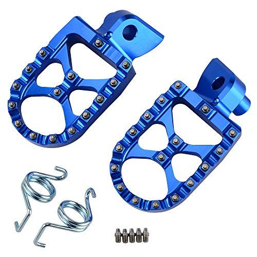 Racecraft Yamaha Billet Wide Foot Pegs - Blue - EMD Online