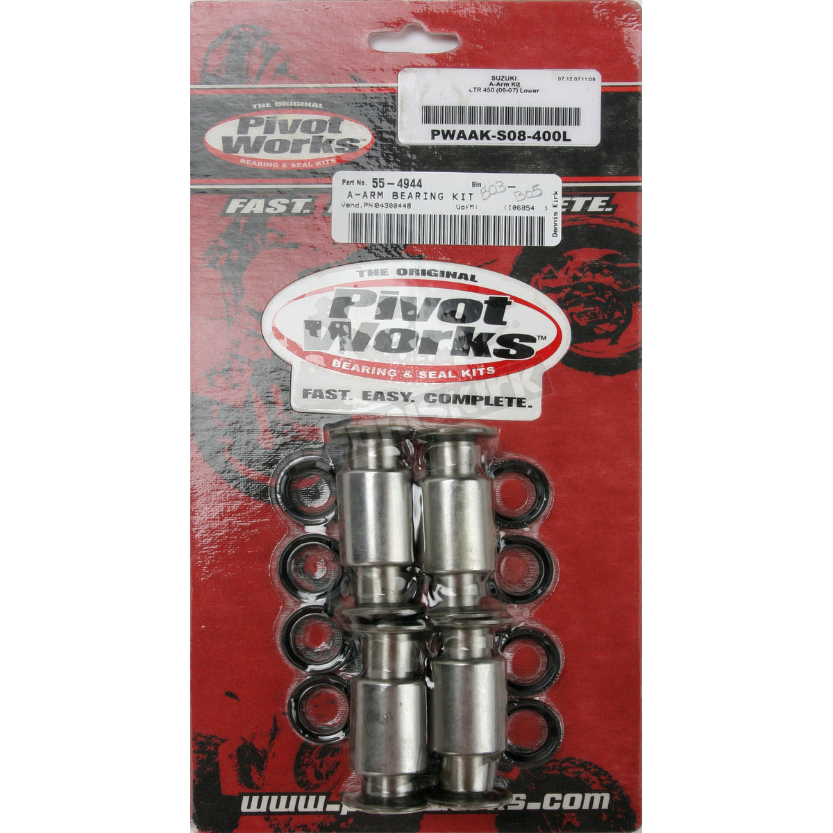Pivot Works Honda Rear Shock Bearing Kit - EMD Online