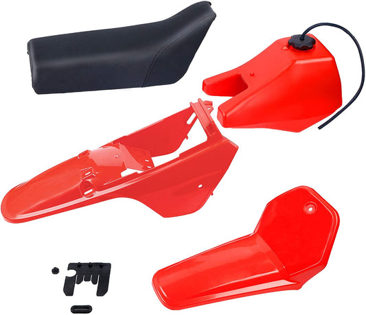 Racecraft Yamaha PW80 Plastic Kit - Red - EMD Online