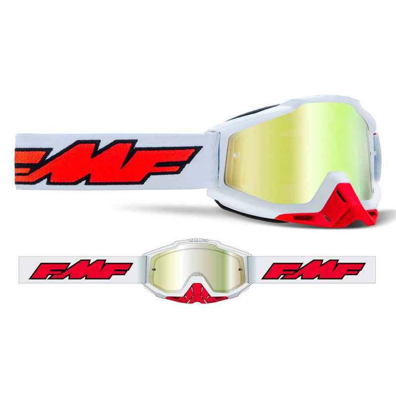FMF 2021 Powerbomb Rocket - White - Gold Mirror Lens - EMD Online