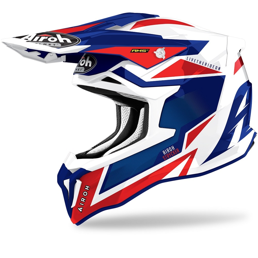 Airoh Strycker Axe - Blue/Red Gloss - EMD Online