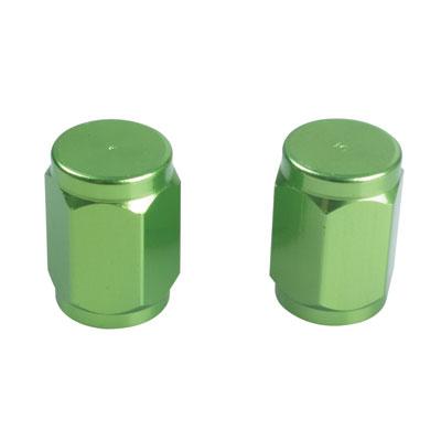 TUSK Billet Aluminium Valve Stem Caps - Green - EMD Online
