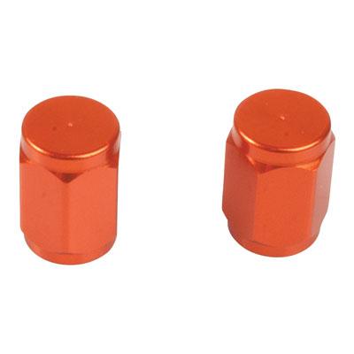 TUSK Billet Aluminium Valve Stem Caps - Orange - EMD Online