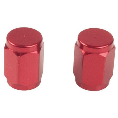 TUSK Billet Aluminium Valve Stem Caps - Red - EMD Online