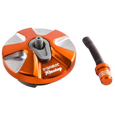 TUSK Husqvarna Billet Aluminium Gas Cap - Orange - EMD Online