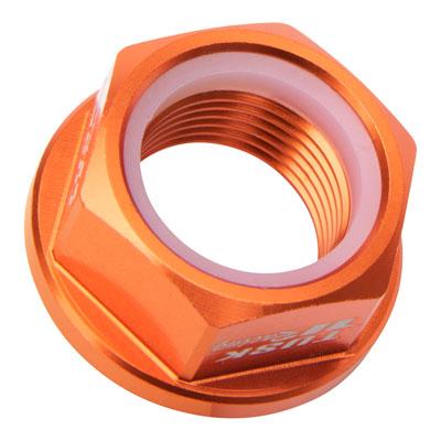 TUSK Husqvarna Nyloc Axle Nut - M20 x 1.50 - Orange - EMD Online