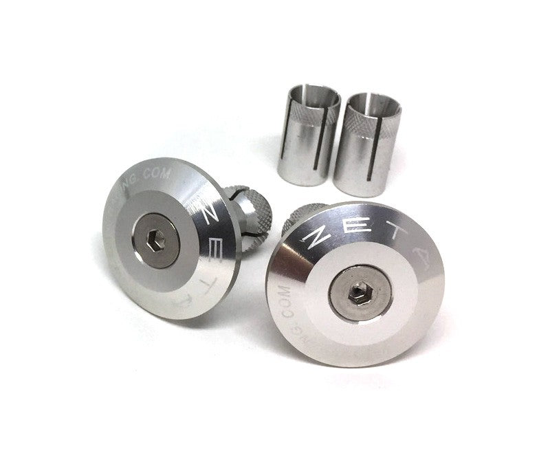 Zeta 35mm Handlebar Bar End Plugs - Silver - EMD Online