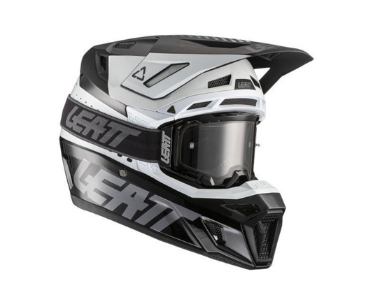 LEATT V22 Helmet Kit Moto 8.5 - Black/White - EMD Online