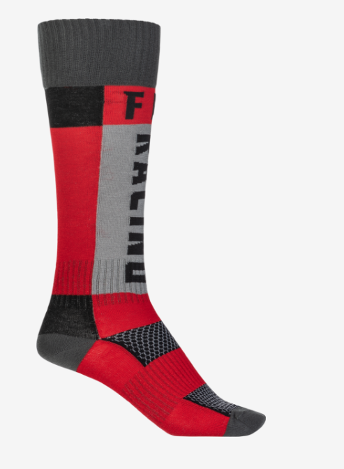 FLY Youth MX Thick - Red/Grey - EMD Online