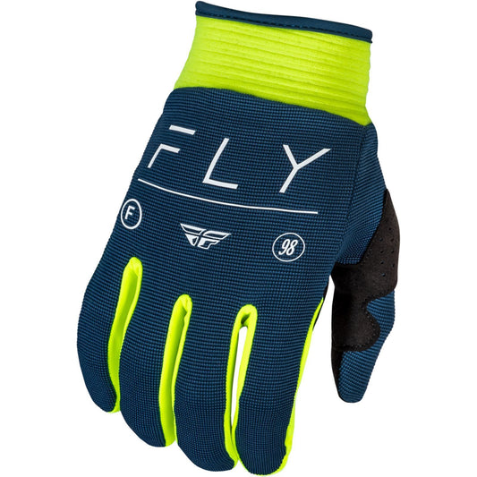 2024 F-16 Gloves - Navy/White/Flou Yellow