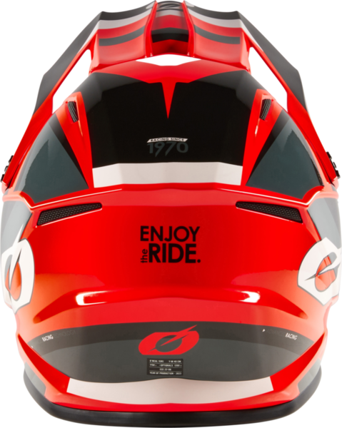 ONEAL 1SRS STREAM V24 YOUTH HELMET RED/BLACK Rear