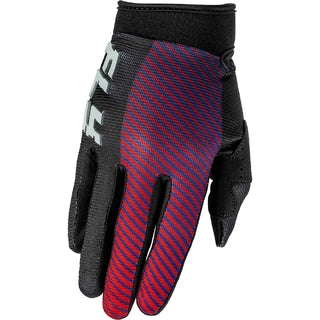 F-16 Youth Gloves- Black/Red/Purple