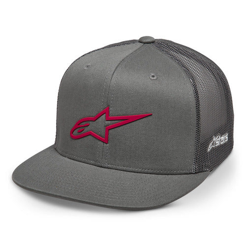 3D Ageless Trucker Hat- Grey/Red