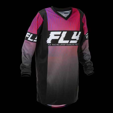F-16 Youth Jersey- Black/Red/Purple