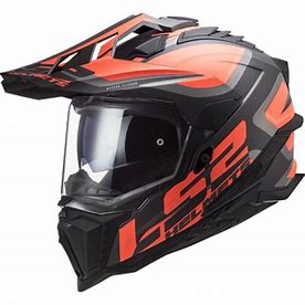 LS2 MX701 Explorer Helmet Matt Black/Orange Medium