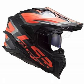 LS2 MX701 Explorer Helmet Matt Black/Orange large