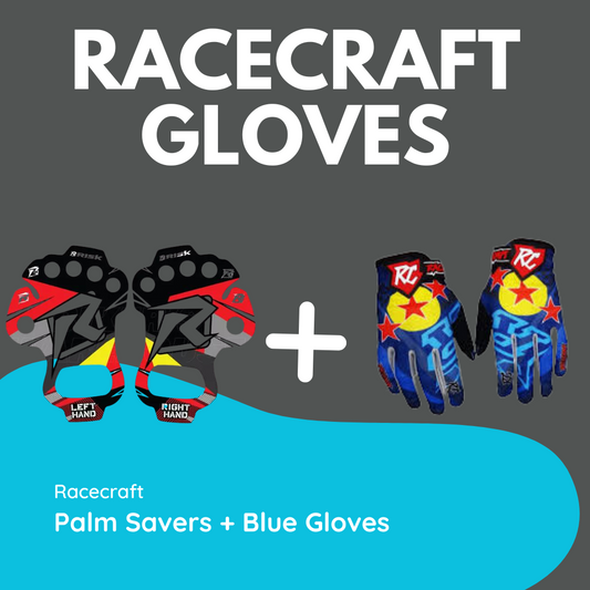 Racecraft Blue Gloves Combo