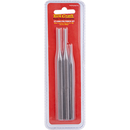 Tork Craft Long Pin Punch Set 3pc