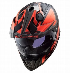 LS2 MX701 Explorer Helmet Matt Black/Orange Small