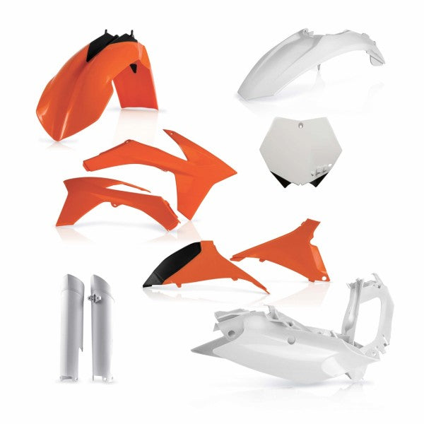 Acerbis KTM Full Plastic Kit - Orange/White - EMD Online