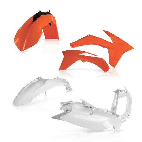 Acerbis KTM Full Plastic Kit - White/Orange - EMD Online