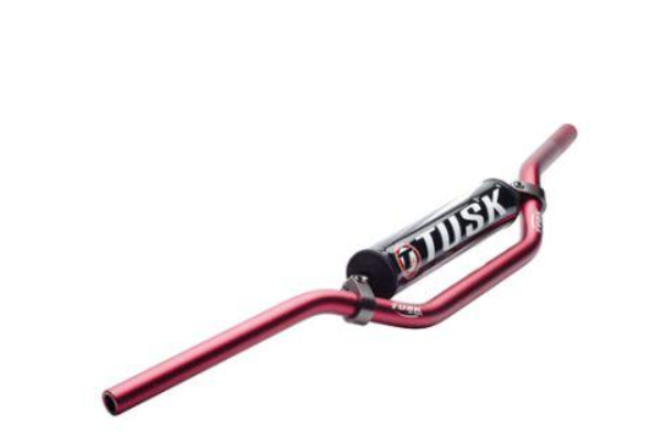 TUSK T-10 ATV Sport Bend Aluminum 7/8" Handlebar - Red - EMD Online