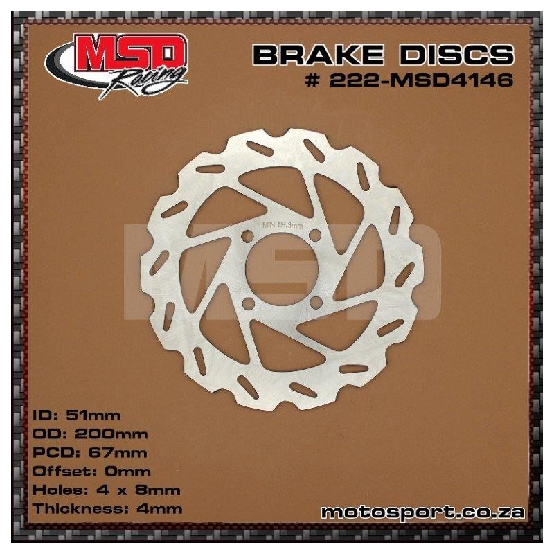 MSD Yamaha ATV Rear Brake Disc - EMD Online