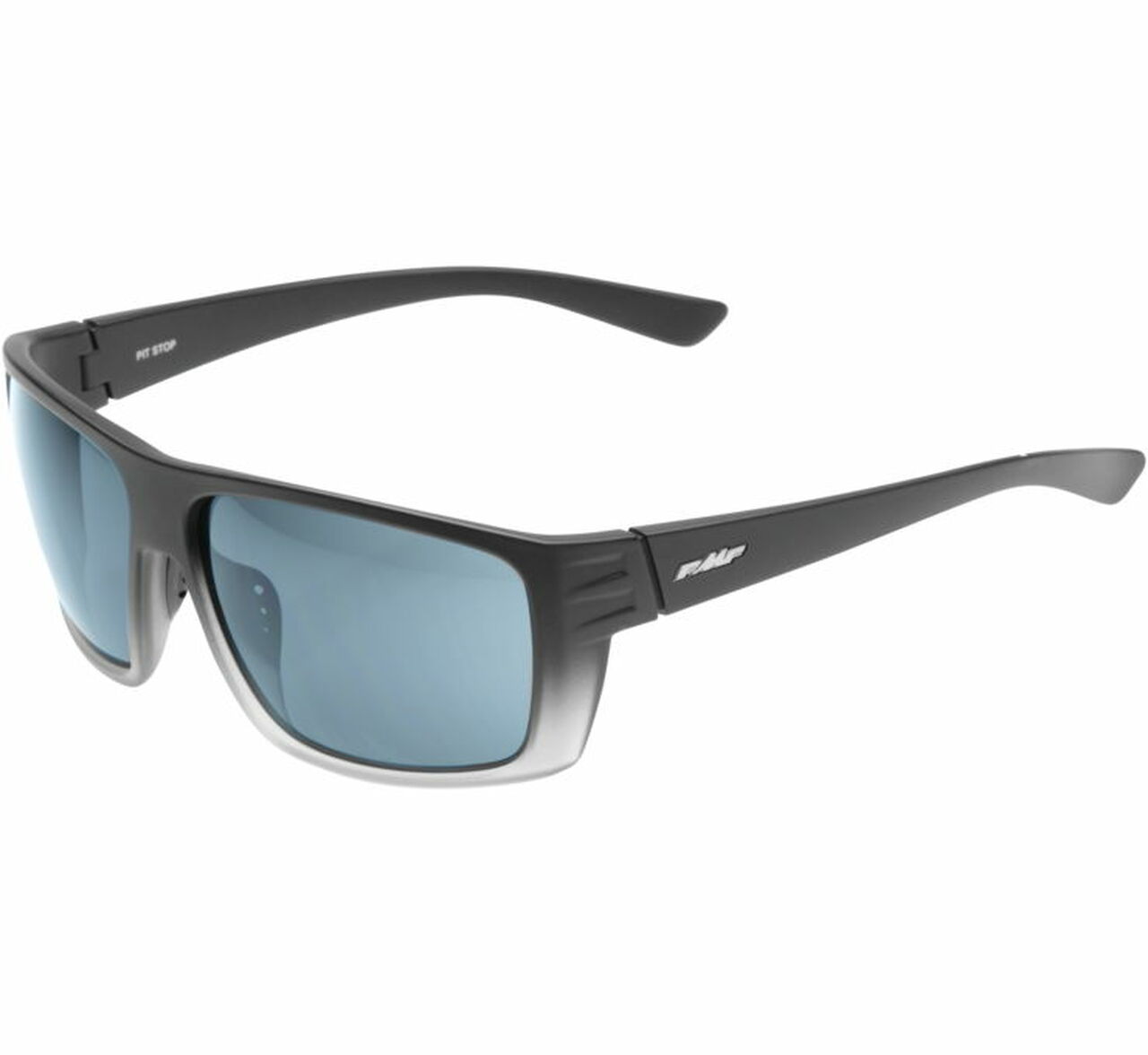 FMF Pit Stop Sunglasses - Matte Face Black - Smoke Mirror - EMD Online