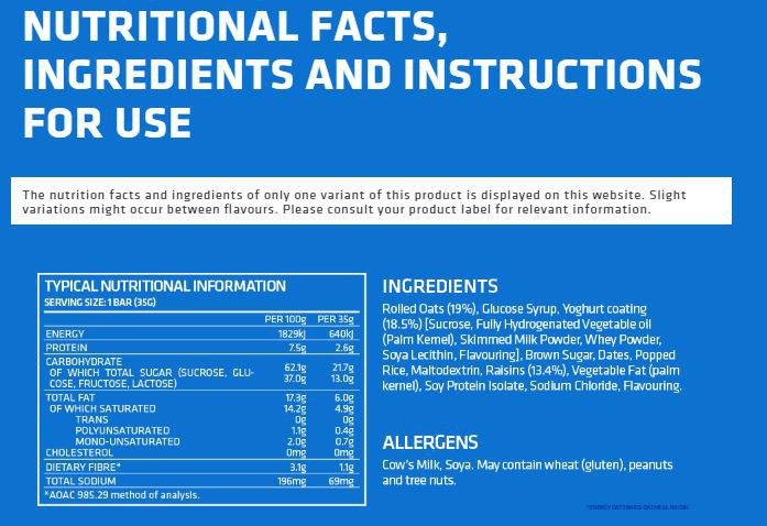 USN Energy Oats Multigrain Bar - 35g - EMD Online