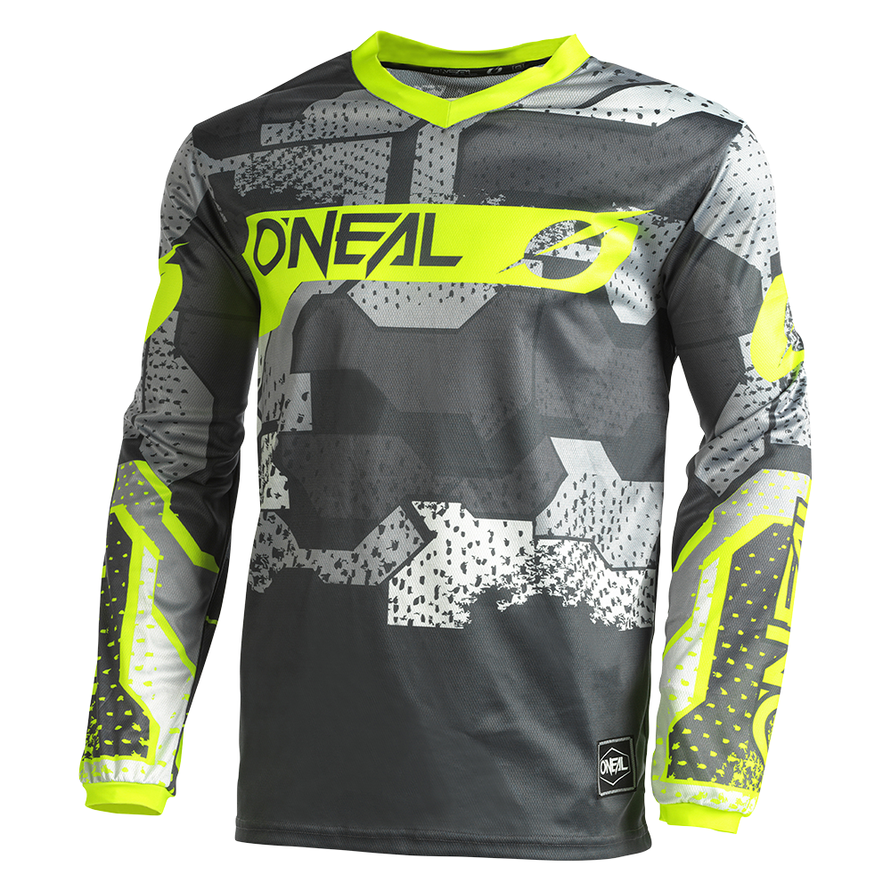 O'NEAL 2022 Youth Element Camo V22 - Grey/Fluo Yellow - EMD Online
