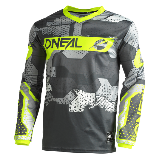 O'NEAL 2022 Youth Element Camo V22 - Grey/Fluo Yellow - EMD Online
