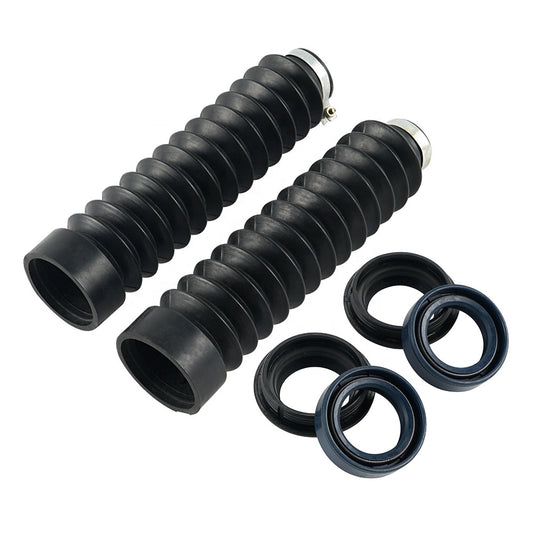 Racecraft Honda Fork Boots and Dust Seal Kit - Black - EMD Online