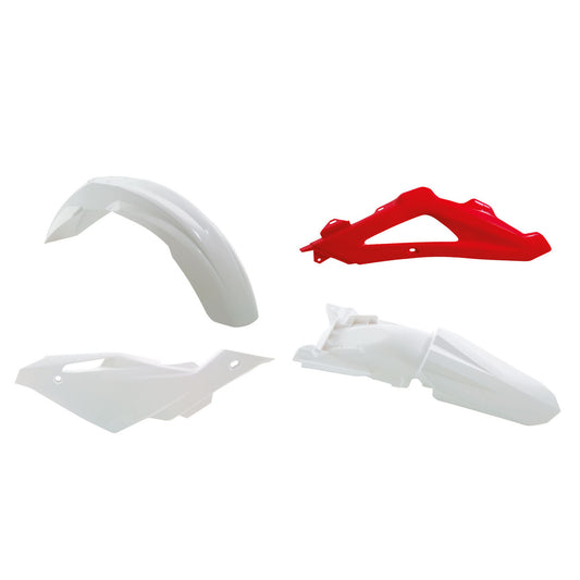 Racetech Husqvarna 4 Piece Plastic Kit - White/Red - EMD Online